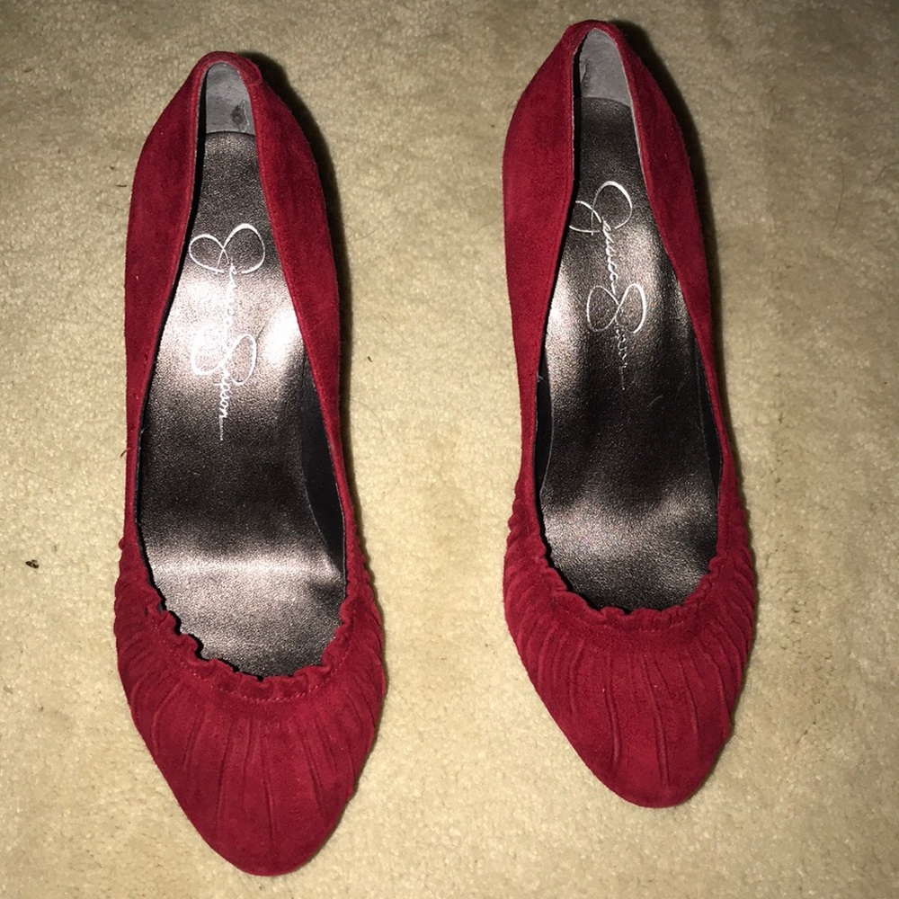 Jessica Simpson red heels